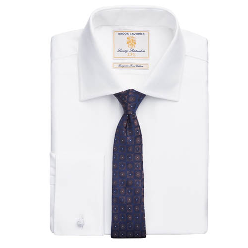 Prato Slim Fit Shirt Cotton Herringbone