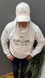 Terracesoul white cap & white hoodie printed