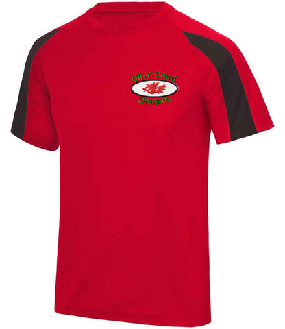 Red Short Sleeve Wicking T Shirt