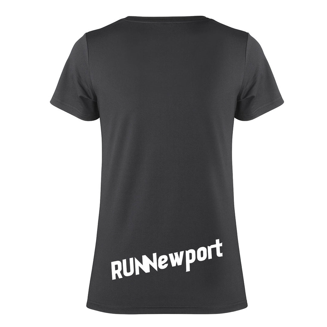 RUNNewport - Ladie's quick-dry short sleeve running t-shirt
