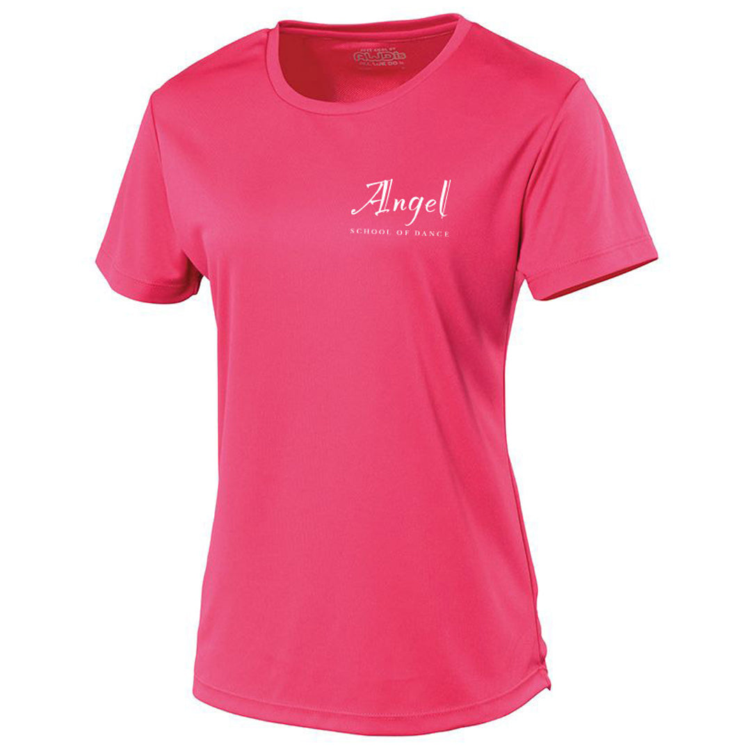 Angel School of Dance Cool T Shirt Hot Pink - Kids